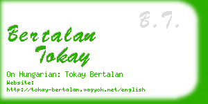 bertalan tokay business card